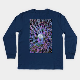 Moon Swirl Kids Long Sleeve T-Shirt